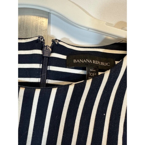 Banana Republic Navy Blue & White Striped Nautical Dress Bodycon size 10P D28 - Picture 3 of 8